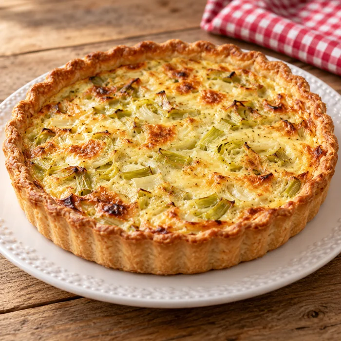 Quiche de alho-poró